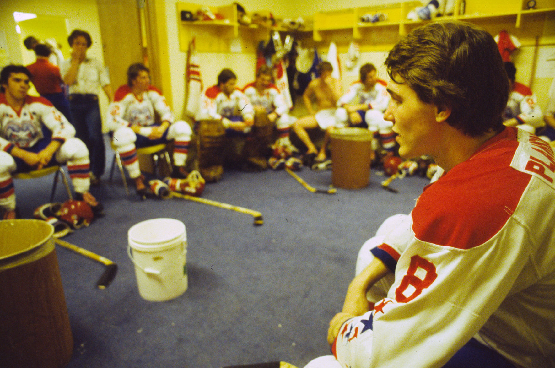 Billings Bighorns locker room, 1978
